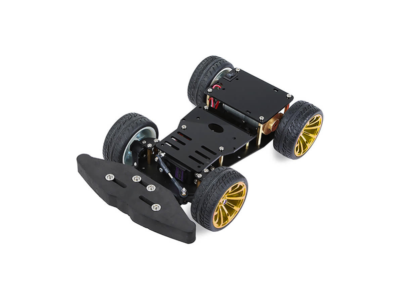 4WD Metal Car Chassis with Steering Servo - Image 1